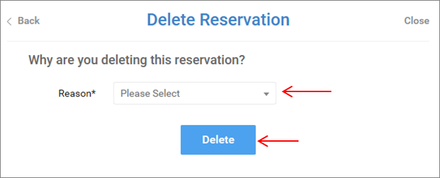 Cancel your reservation